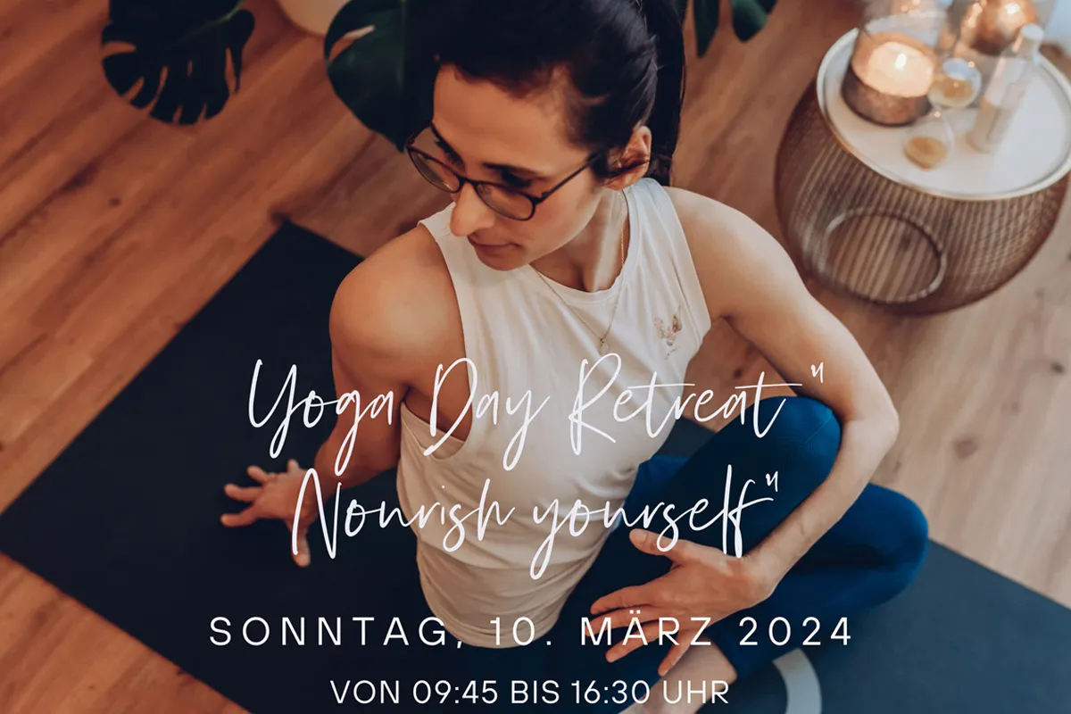 Ankündigung "Yoga Day Retreat" im Ansbacher Golden Yoga Loft